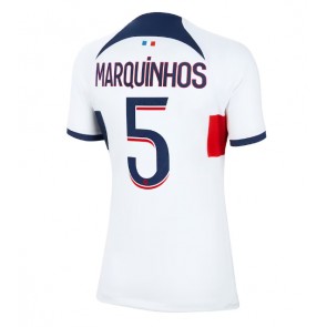 Paris Saint-Germain Marquinhos #5 Gostujuci Dres za Ženska 2023-24 Kratak Rukavima